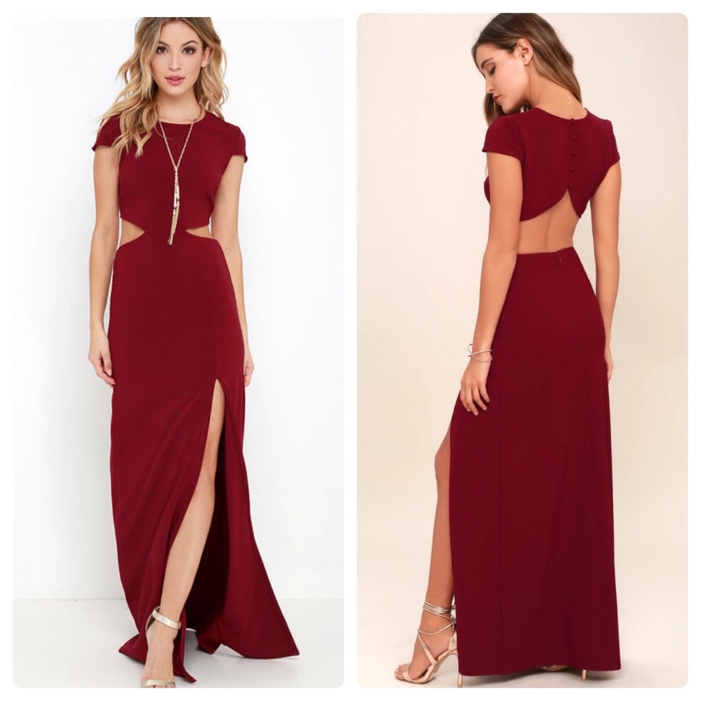 Lulu’s NWT Conversation Piece Open Back Maxi Dress